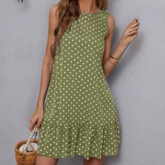 Boho polka dots ruffle hem dress - Picture 5 of 16